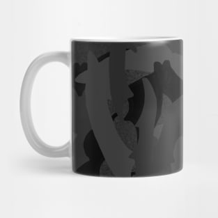 Spooky Camo Bats in Black and Silver Mug